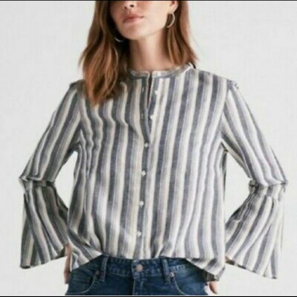 Lucky Brand Stripe Chambray top